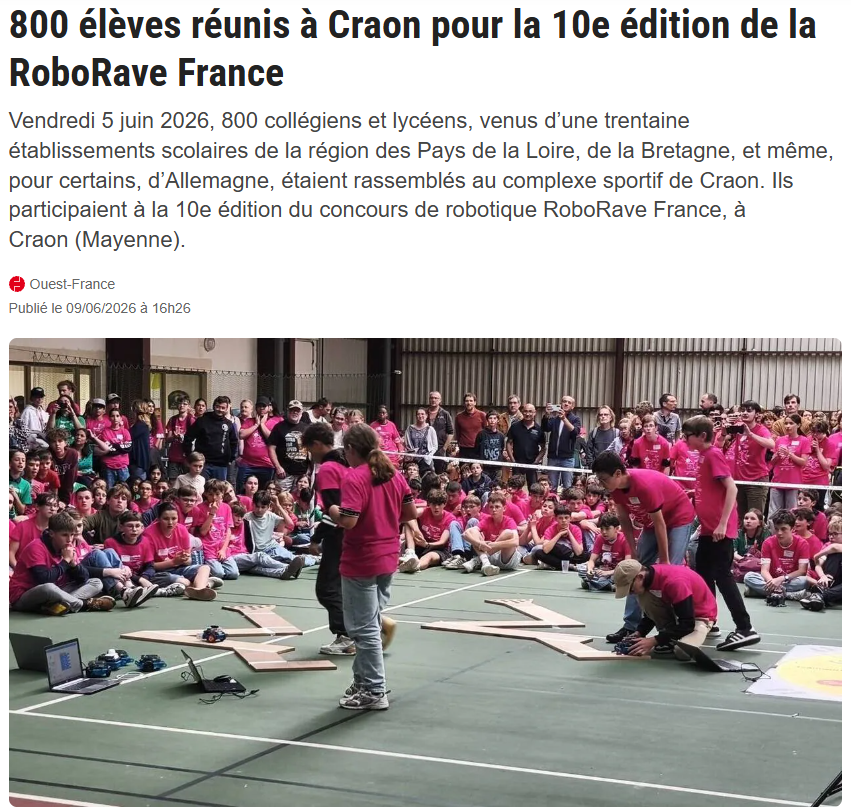 article ouestfrance 2026